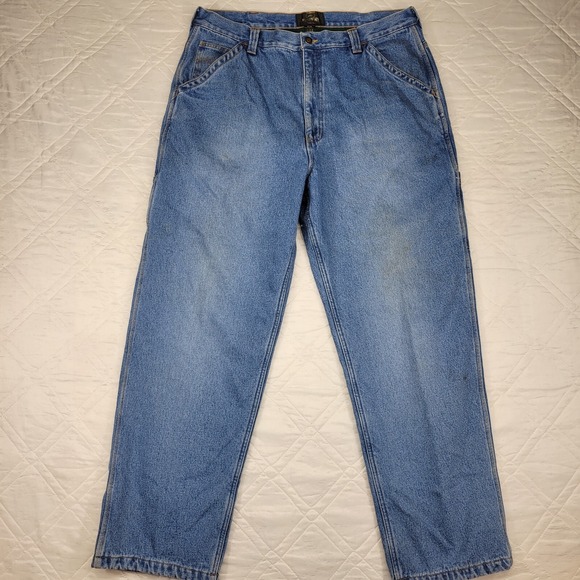 RedHead‎ Fleece Lined Carpenter blue jeans size 38X32 Red Head - Picture 1 of 7